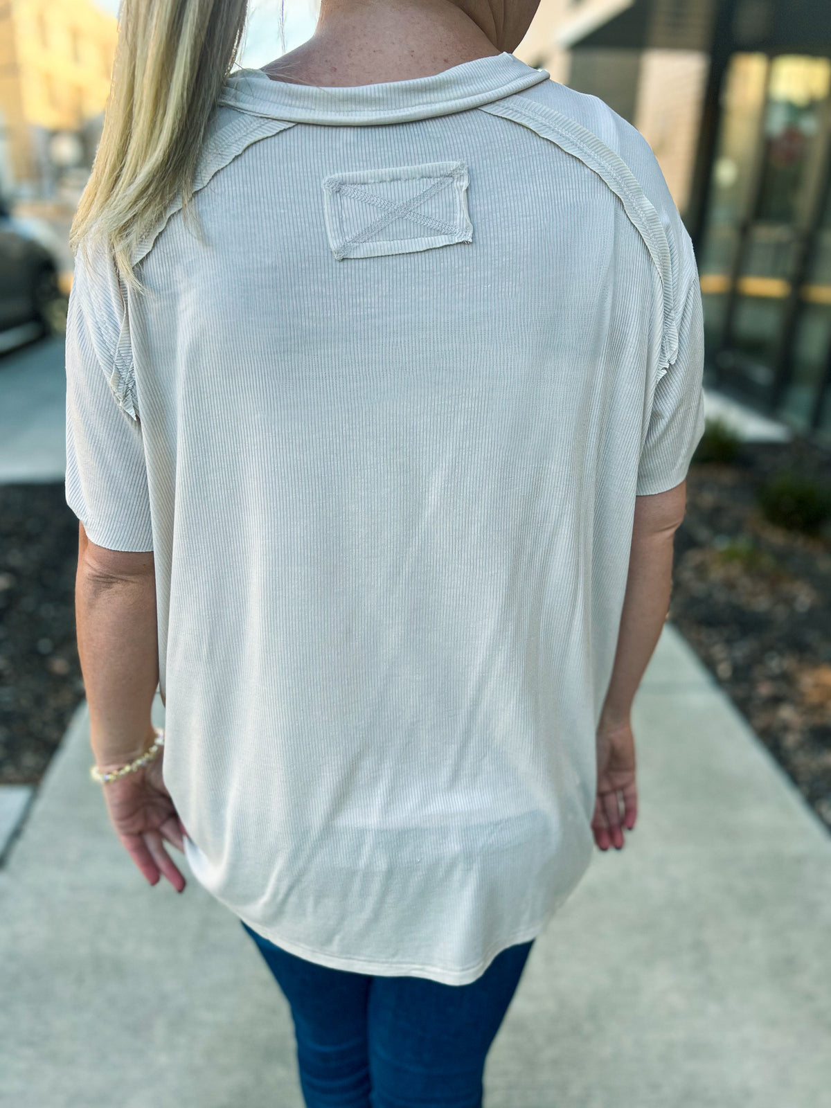 Washed Short Sleeve Top