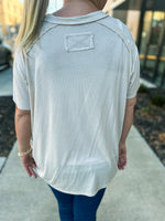 Washed Short Sleeve Top