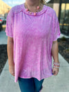 Washed Short Sleeve Top