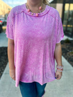 Washed Short Sleeve Top