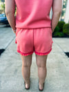 Orange Striped Shorts-Umgee