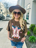 Boots N Bows Mineral Wash Tee