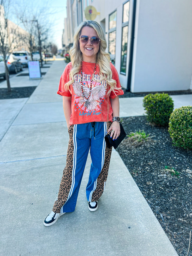 Bibi Leopard Denim Jeans