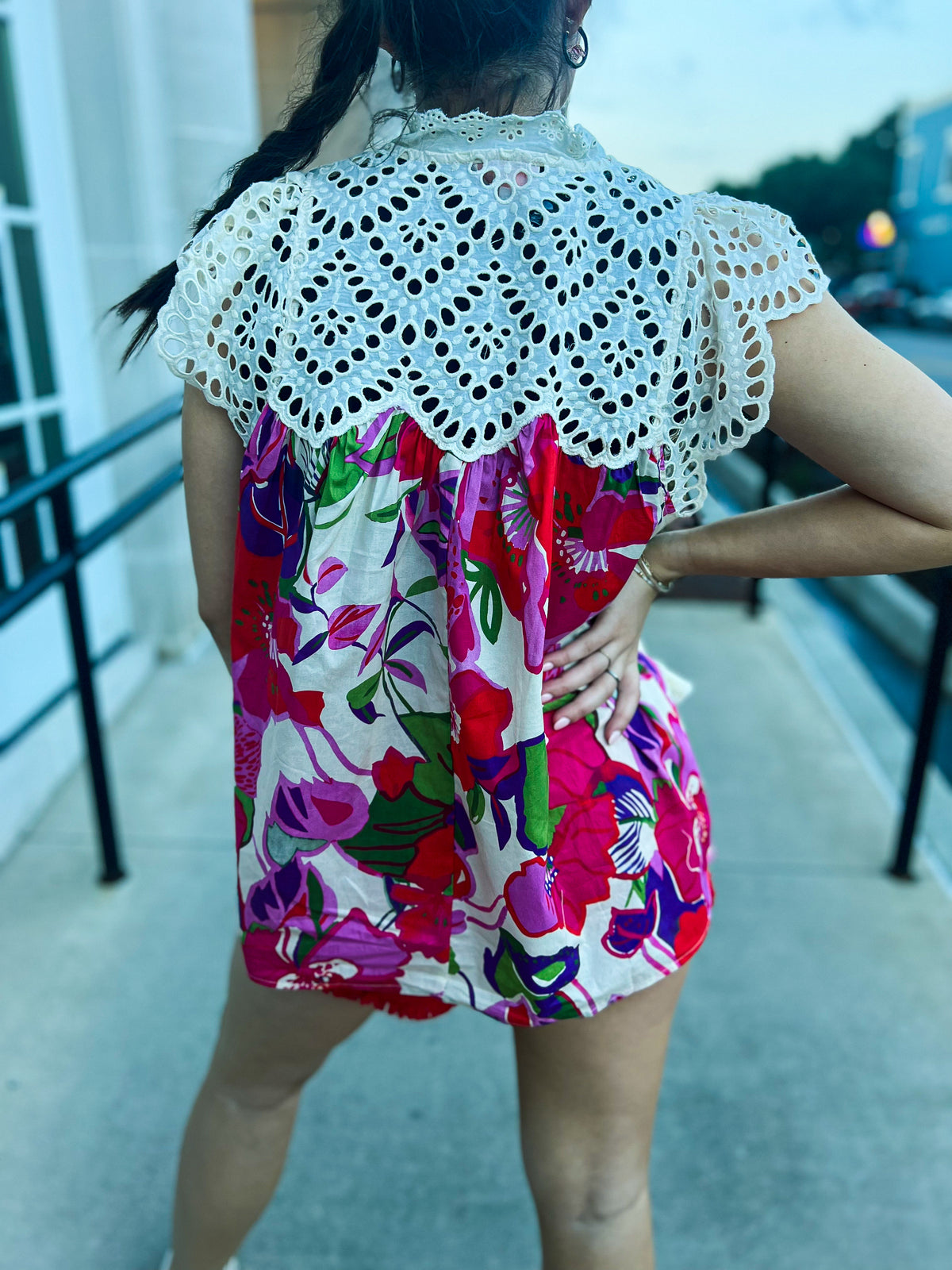 Entro Floral Lace Top