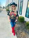 Black Cowboy Zutter Fringe Tee