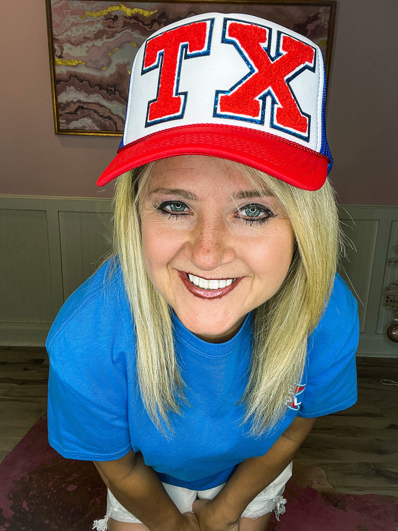 State Trucker Caps-Red, White, Blue