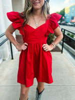 Ruffle Sleeve Mini Dress