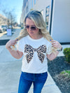 Creme Leopard Bow Top
