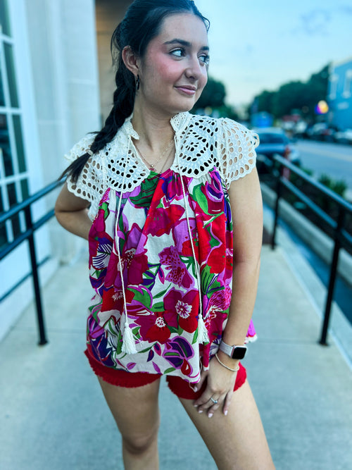 Entro Floral Lace Top
