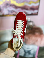 Red Sequin Sneakers