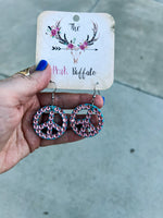 Teal Peace Earrings