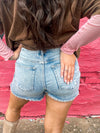 Medium Wash Risen Shorts