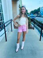Creme Rhinestone Pearl Top