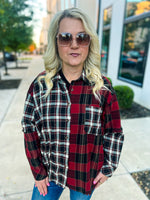 Red & Black Plaid Button Up