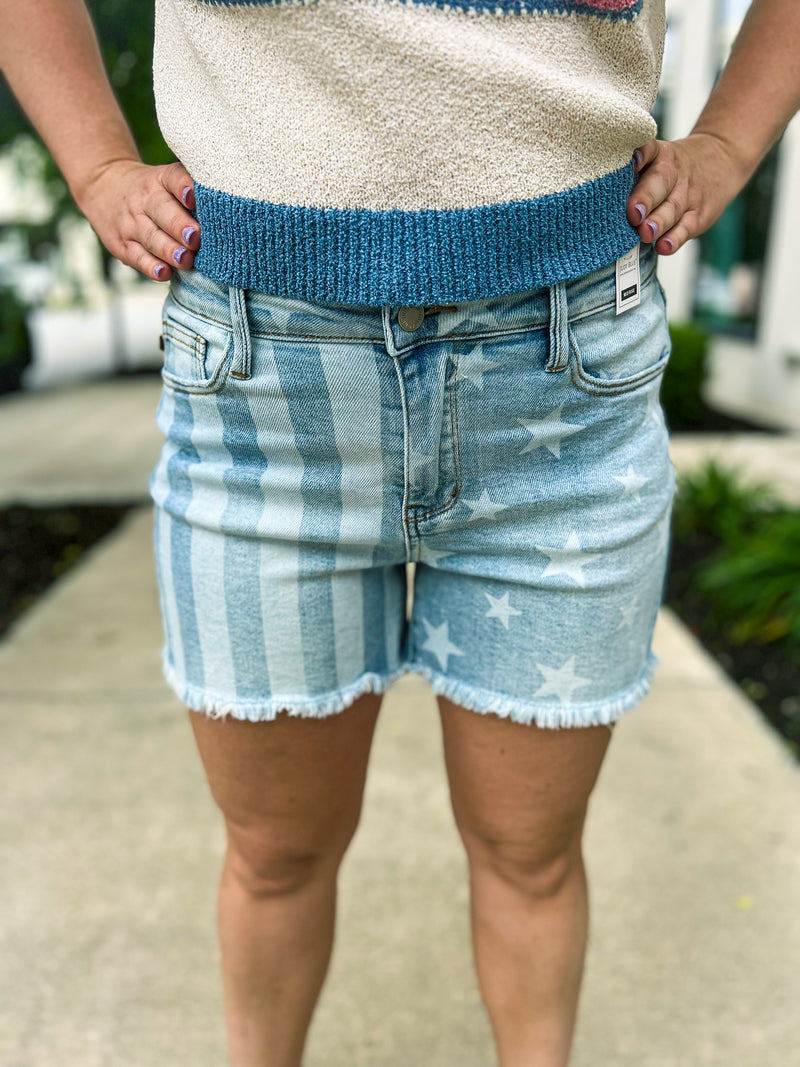Judy Blue American Flag Shorts
