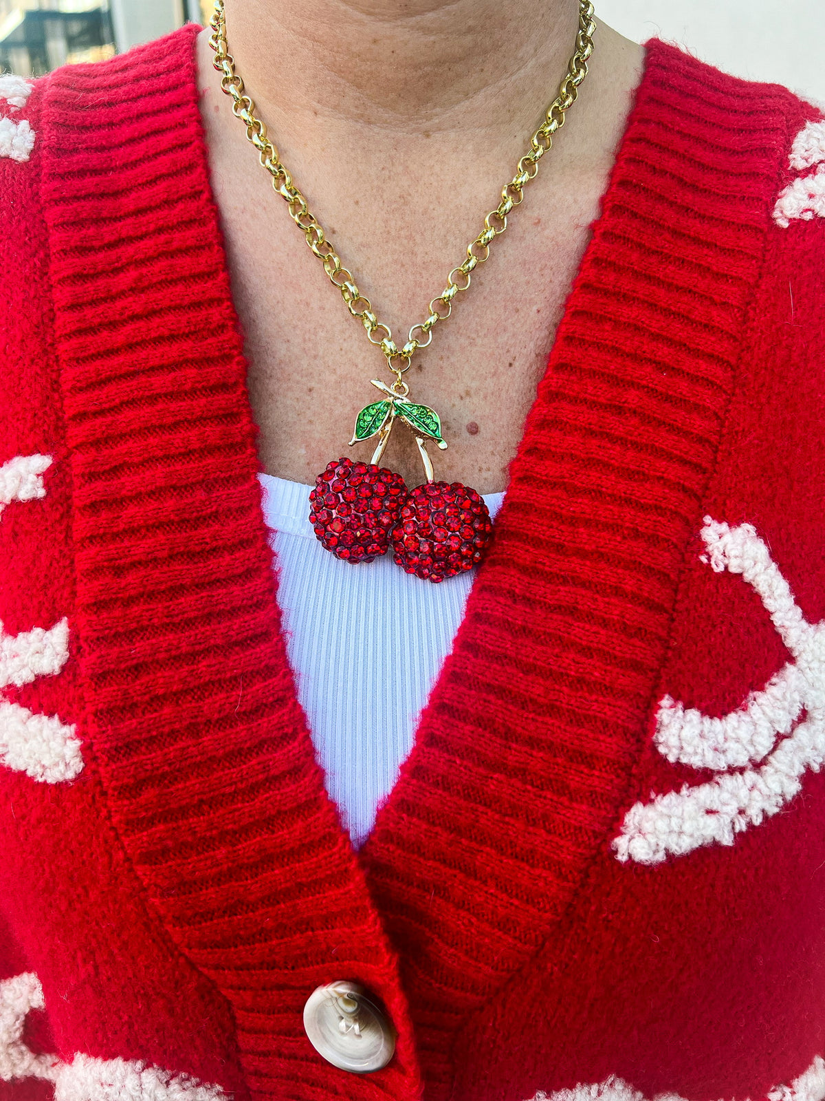 Red Bow Sweater Cardigan
