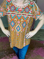 Aztec Embroidered Spring Top