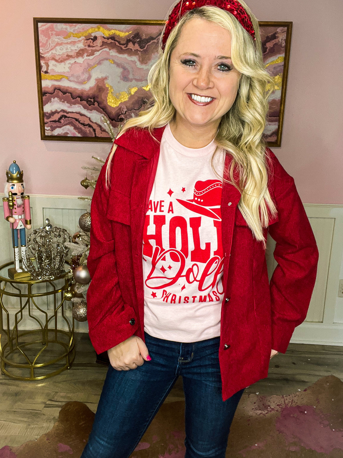 Pink Christmas Tee