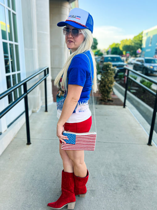Patriotic Beaded Purse