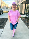 Washed Short Sleeve Top