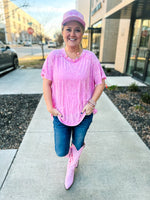 Washed Short Sleeve Top