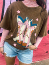 Boots N Bows Mineral Wash Tee