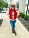 Red Sherpa Vest
