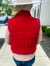 Red Sherpa Vest