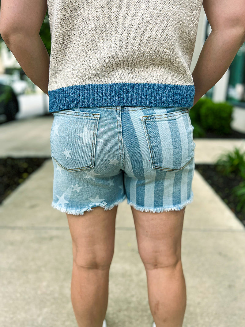 Judy Blue American Flag Shorts