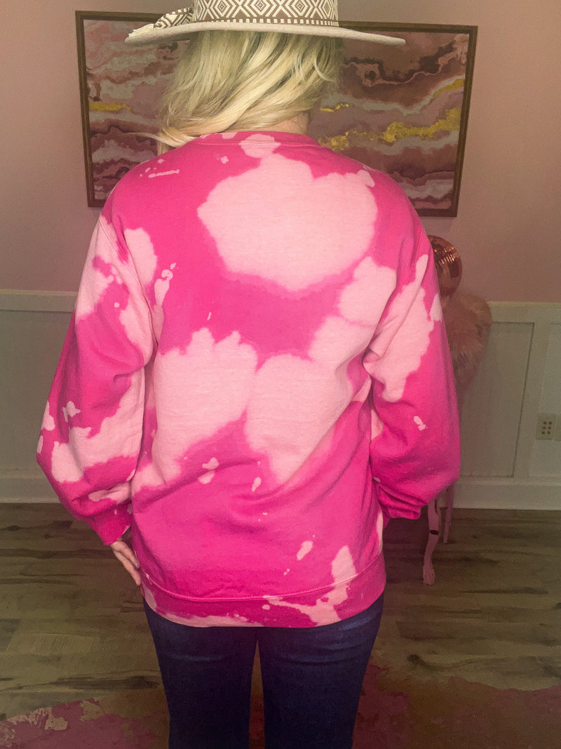 Pink Bleached Sweatshirt