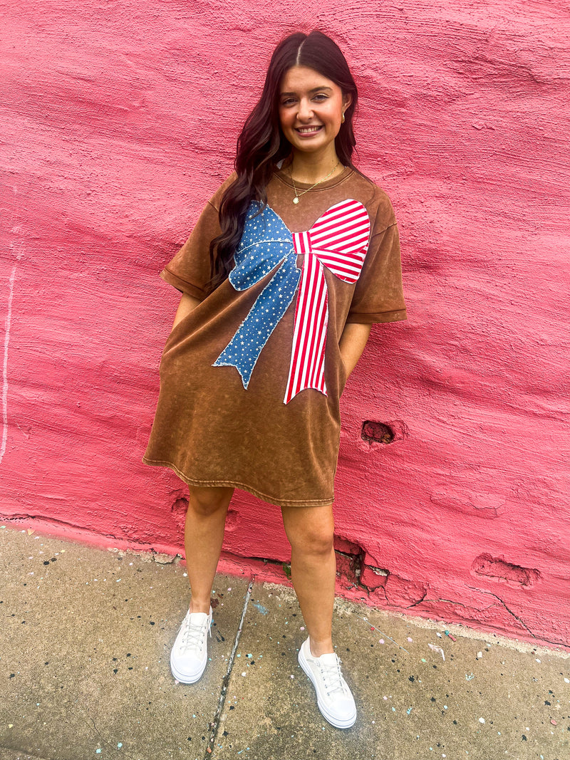 American Flag Bow Dress