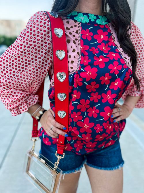 Heart Gameday Purse Strap