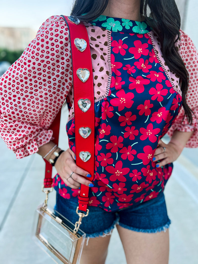 Heart Gameday Purse Strap