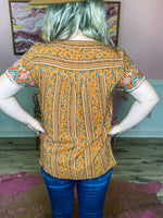 Aztec Embroidered Spring Top