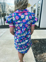 Blue Floral Entro Dress