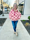 Pink Bow Sherpa Pullover