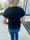 Black Leopard Bow Top