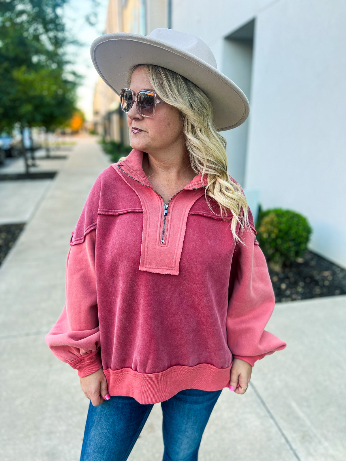 Vintage Coral Pullover