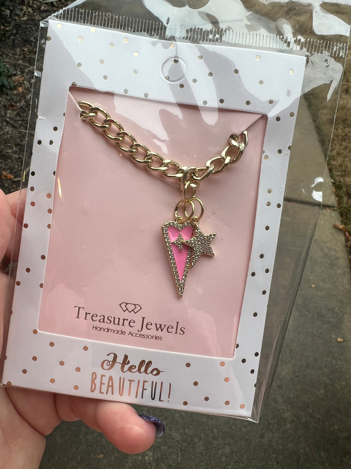 Pink Heart Necklace