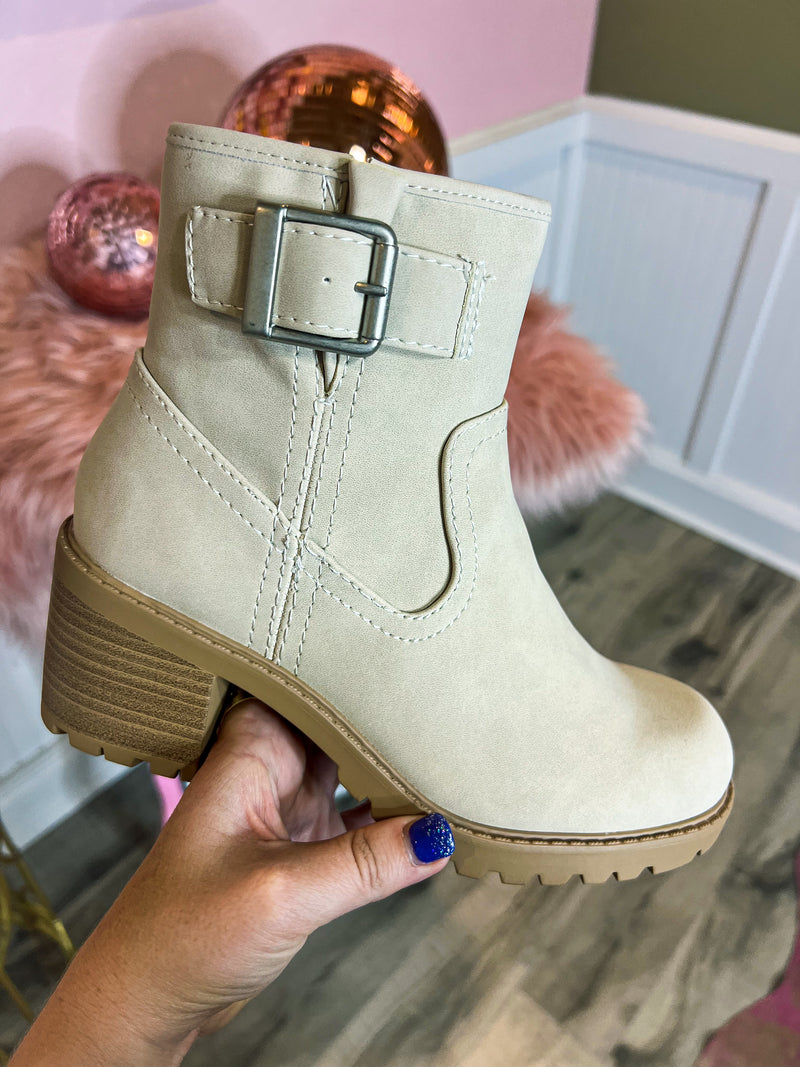 Creme Booties