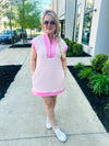 Pink Striped Mini Dress