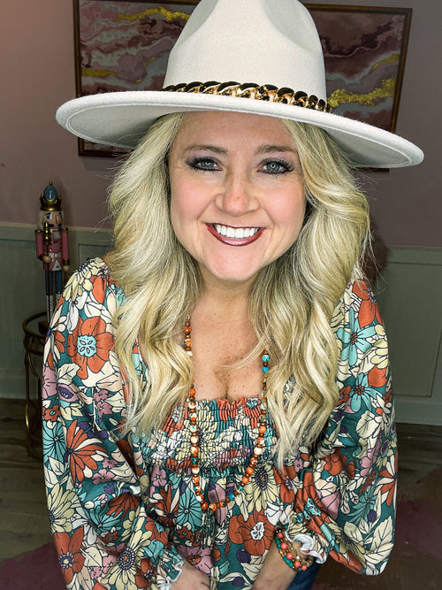 Creme Chain Fedora