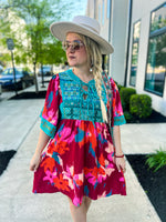 Multi Embroidered Dress-Umgee