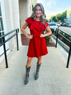 Red Ruffle Dress