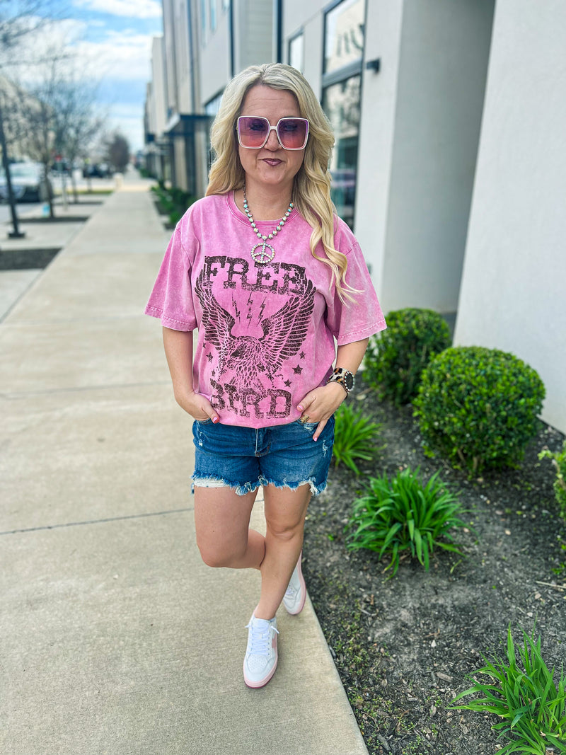 Pink Free Bird Tee