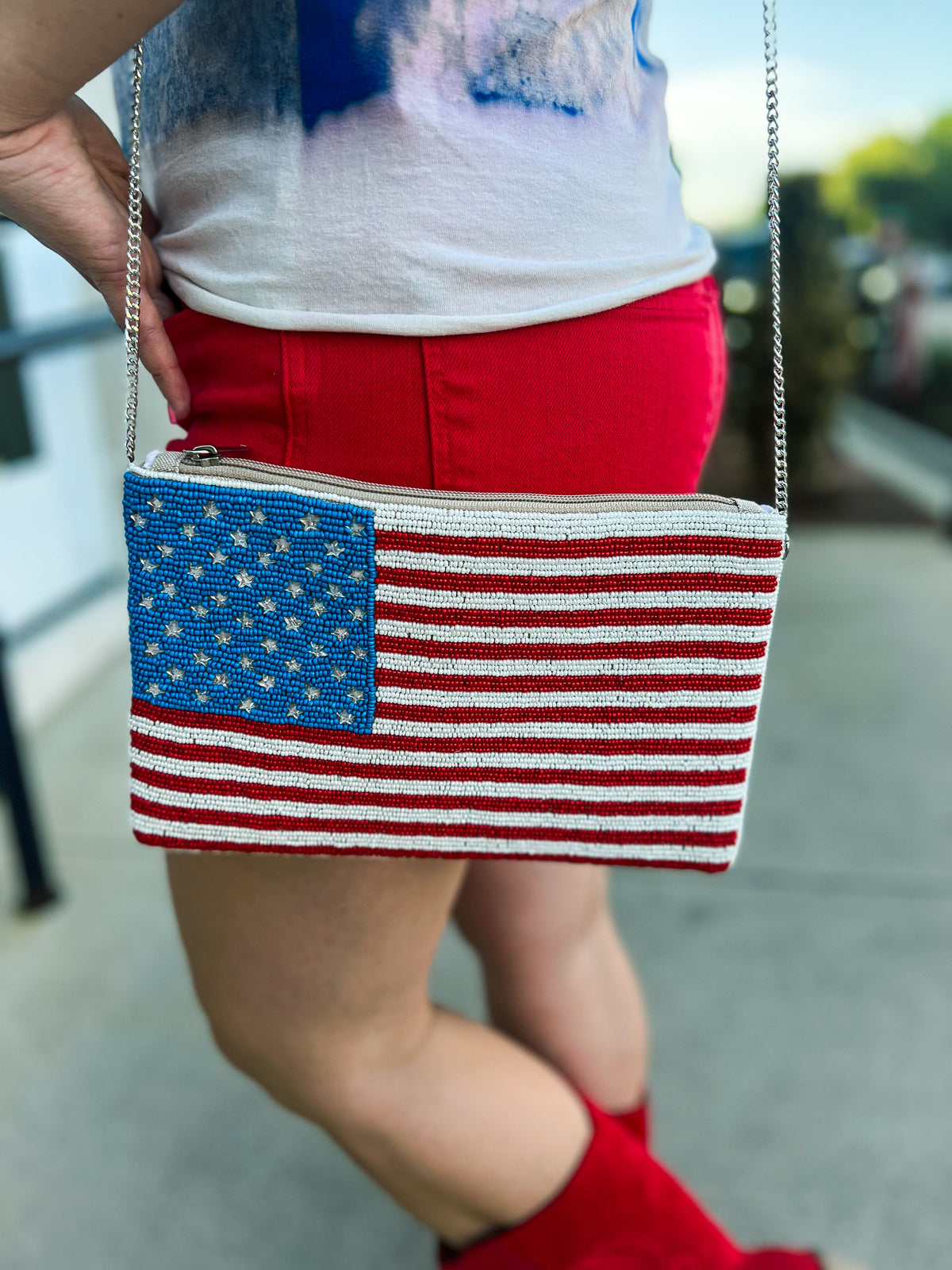 Patriotic Beaded Purse