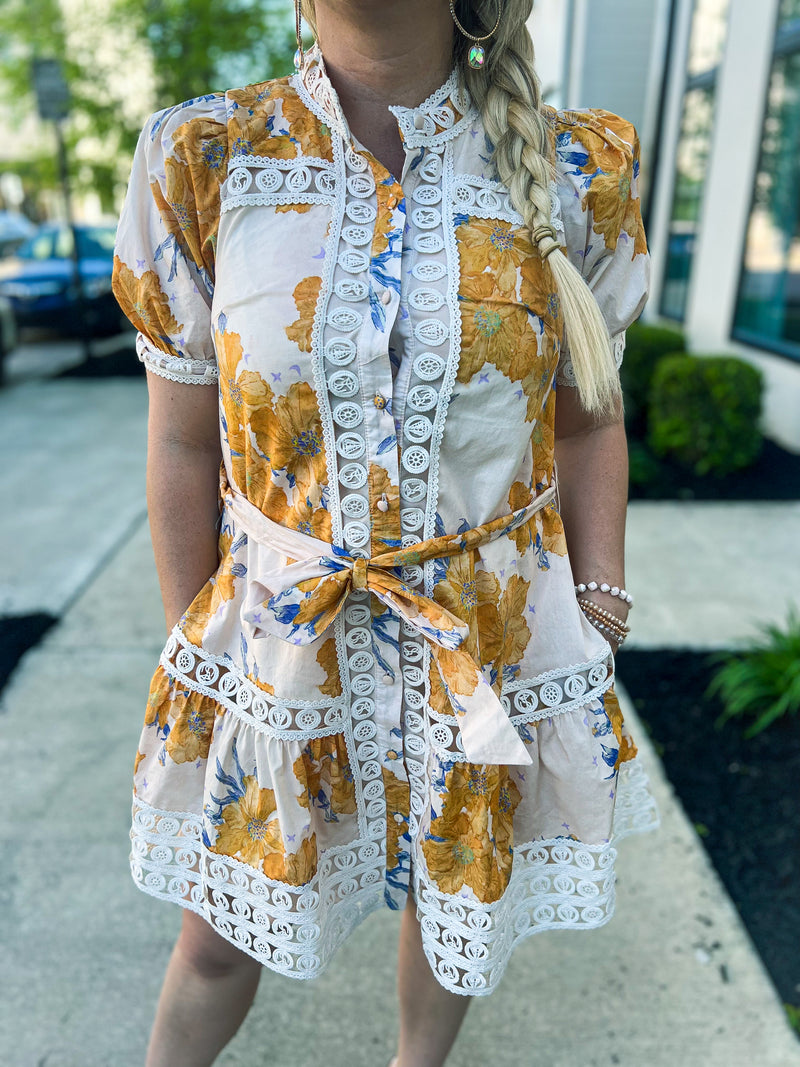Yellow Lace Entro Dress