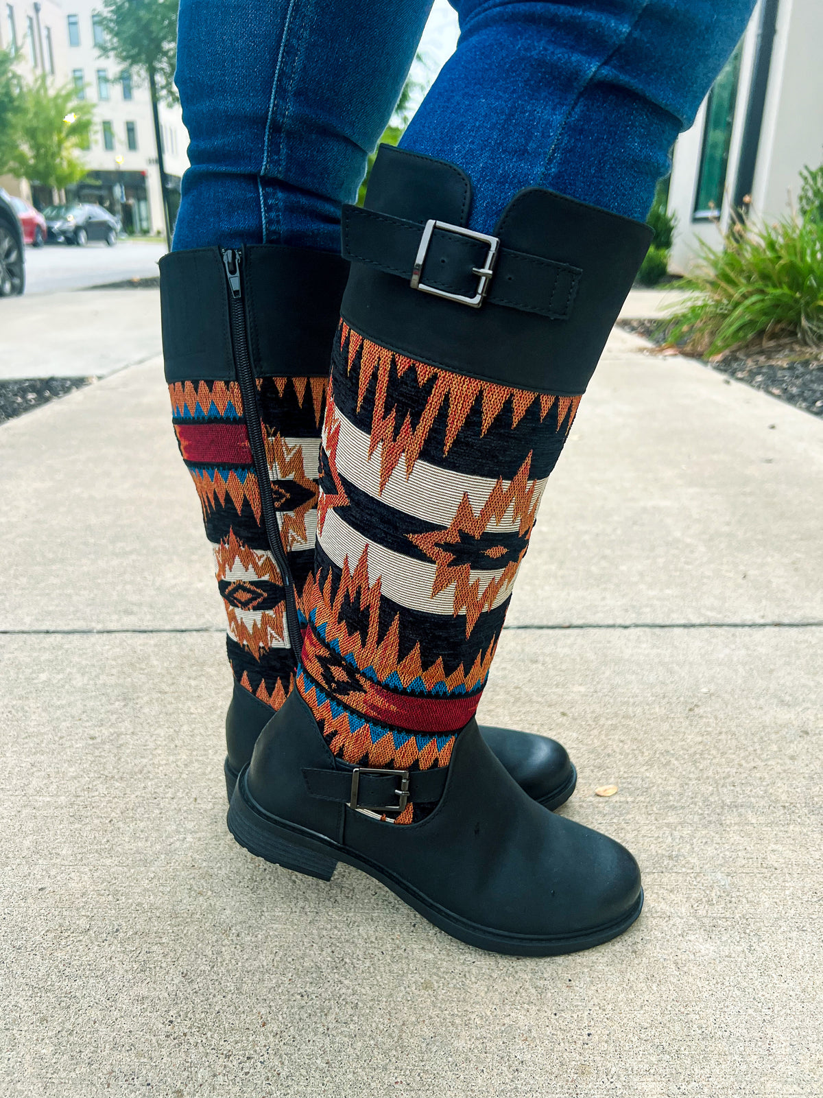Aztec Buckle Boots