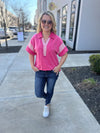 Pink French Terry Umgee Top