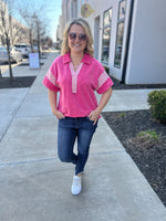 Pink French Terry Umgee Top